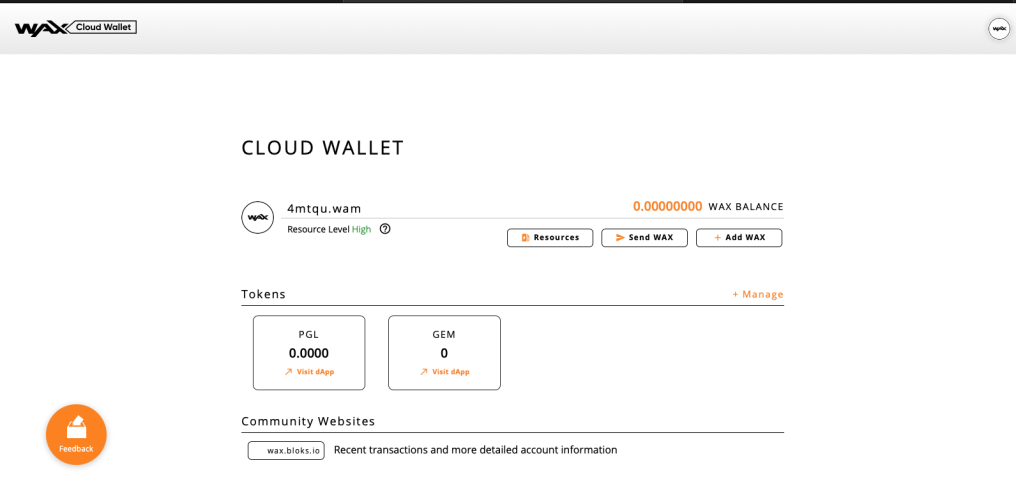 My Wax Cloud Wallet