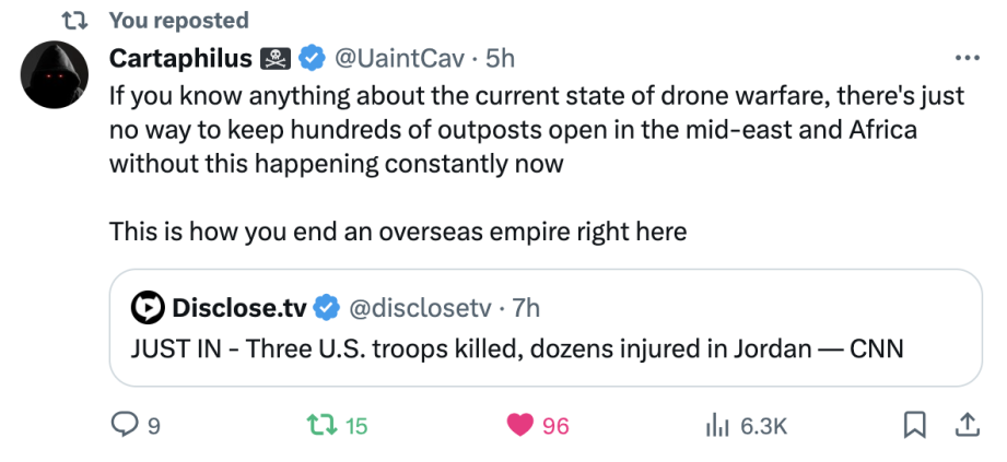 Drone Warfare Tweet