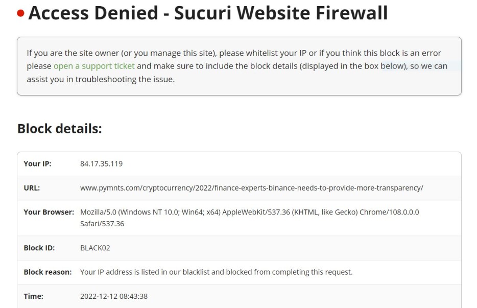 PYMNTS IP blocked