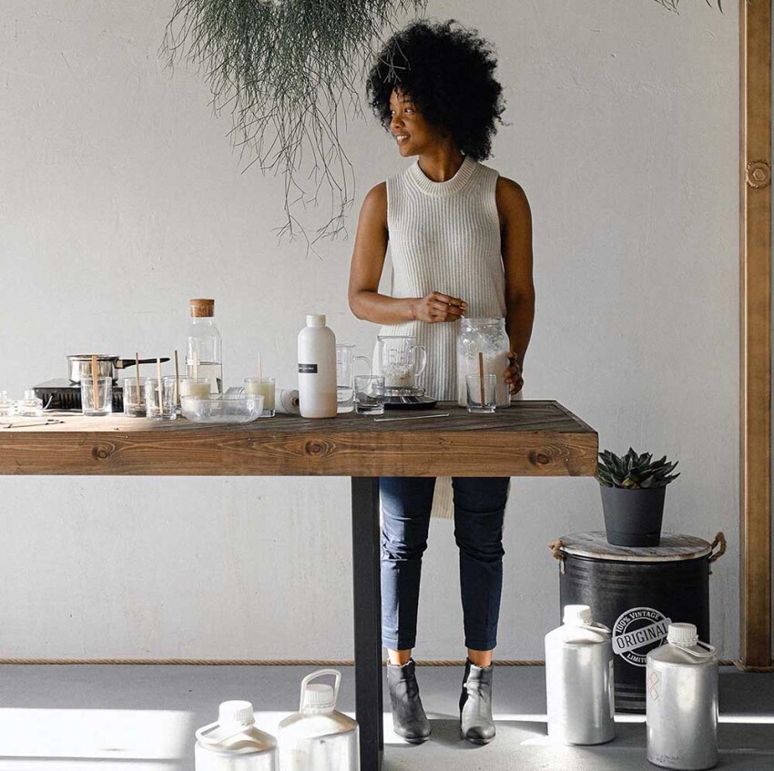 women painting physical art work