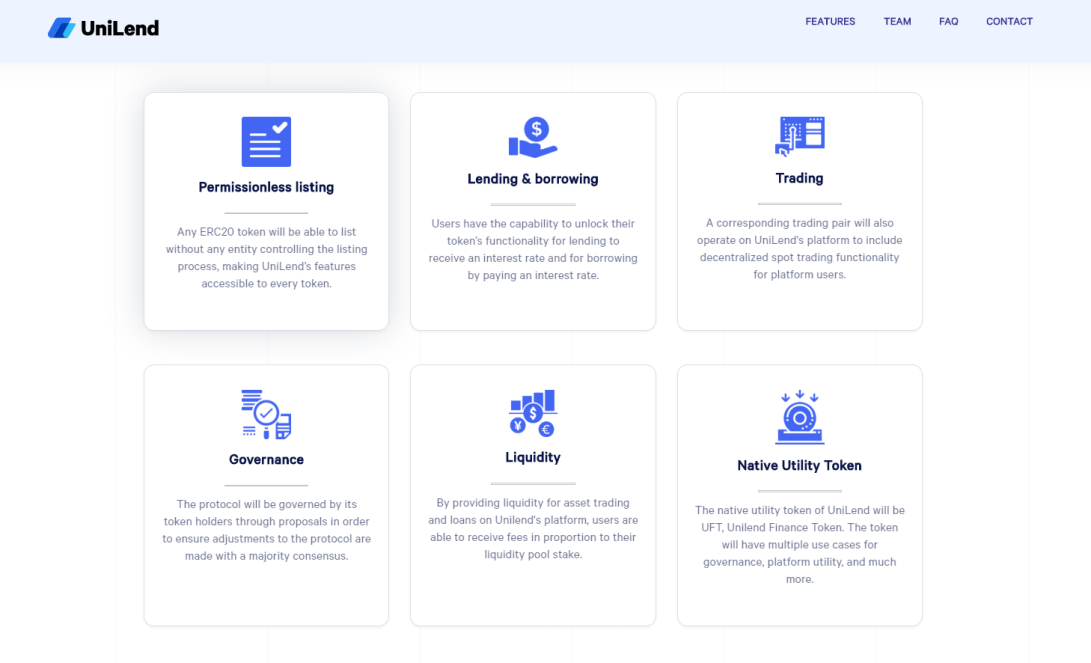 UniLend Key Features