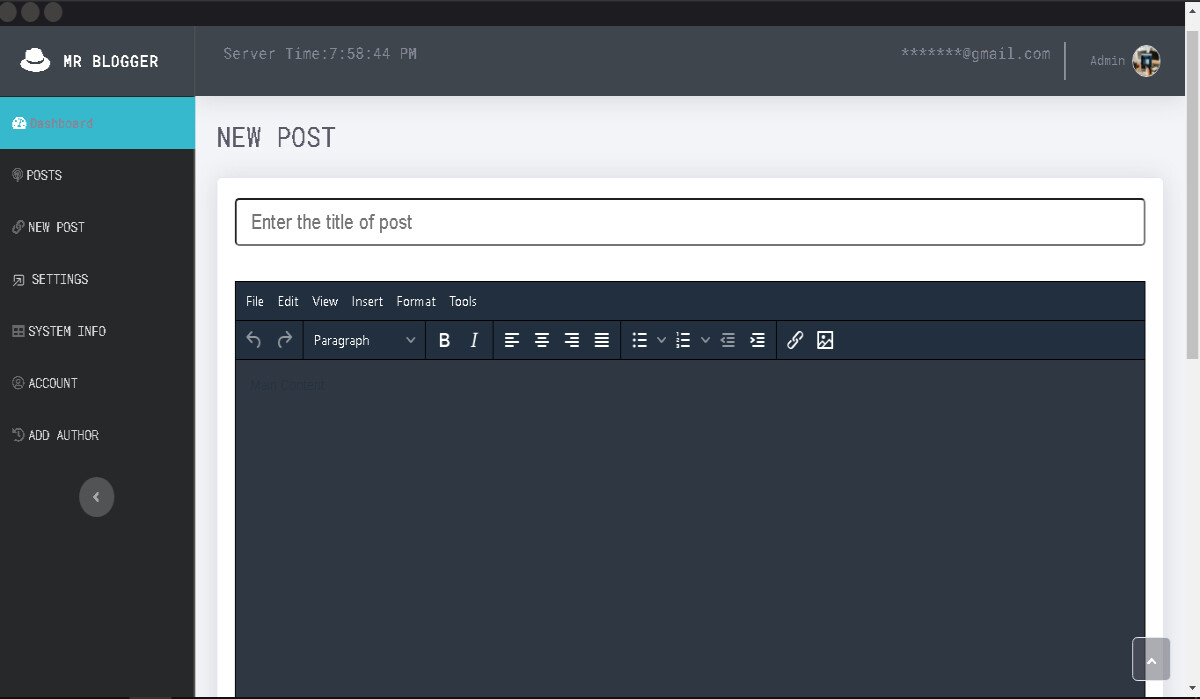 Mr Blogger : Blog script to start your blogging experience