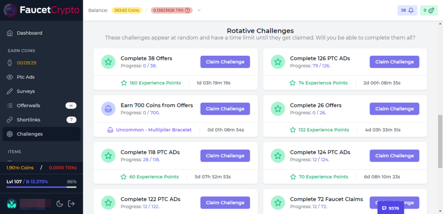 FaucetCrypto.com challenges