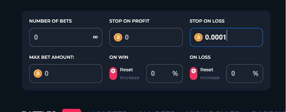 dice auto options