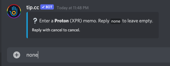 none memo