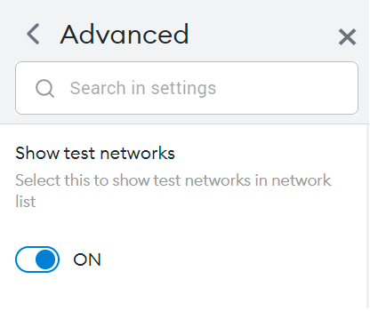 Metamask Test Networks