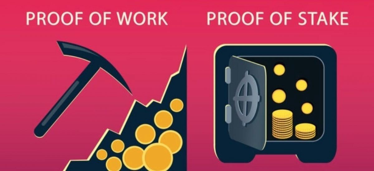 (Proof-of-Work versus Proof-of-Stake, the two powerhouse blockchain consensus mechanisms.)