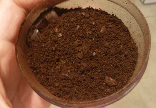 Fresh coffee grinds