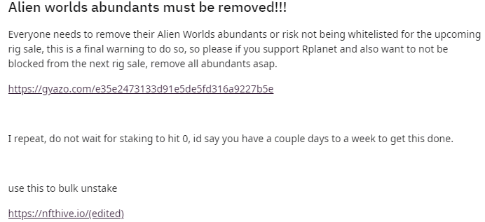 Removing