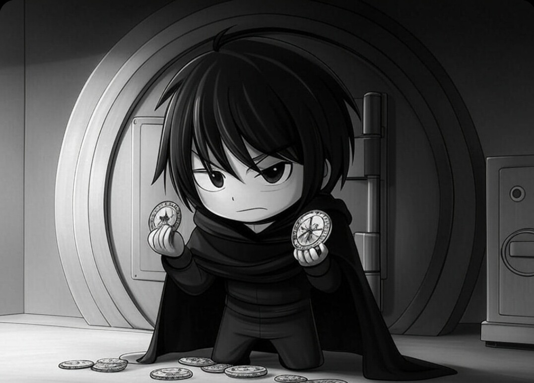 Nefarious figure selling coins