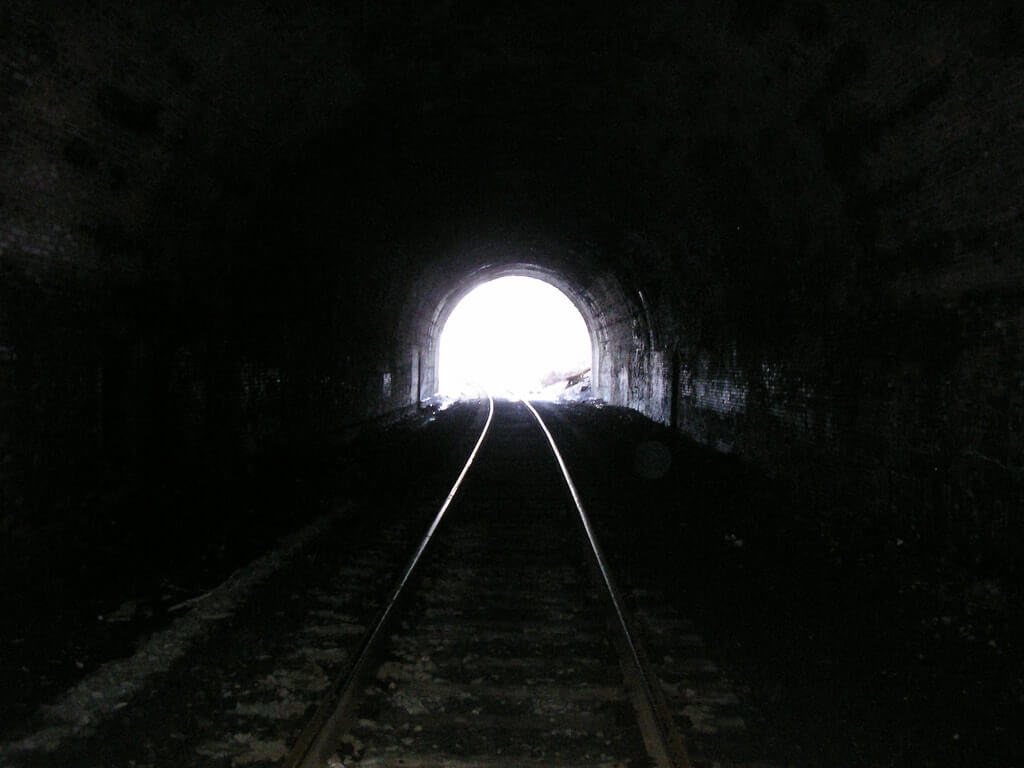 At the end of the tunnel