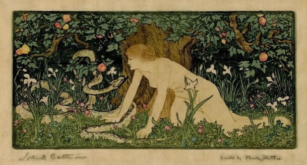 Eve and the serpent