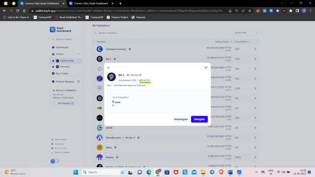 Keplr Wallet - Overview of Validator
