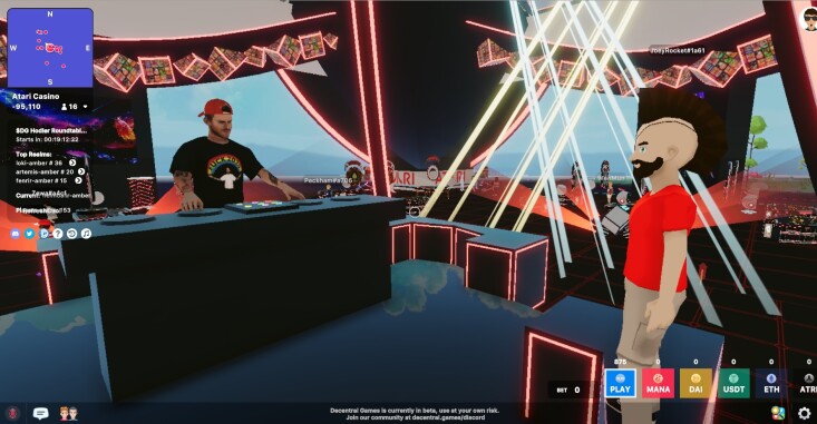 DJ Playing Music in Decentraland