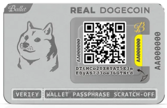 example of Ballet REAL series cold storage card.