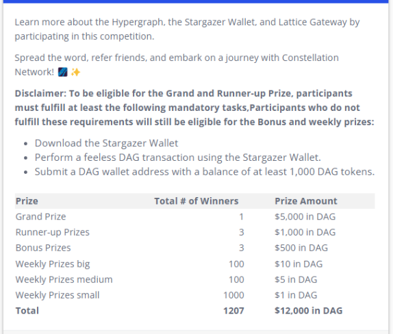 Gleam competition rules