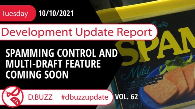 Weekly Development Updates for D.Buzz - Today: Upcoming Features : Spam Control