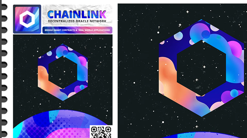 Chainlink - LINK Crypto Stamp // From Collection: Crypto Stamps | Now on NFT Showroom - Total Edition(s): 5