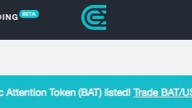 BAT now listet on cex.io