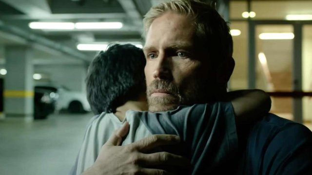 Tim Ballard, played by Jim Caviziel, has just freed a young boy from child molesters.