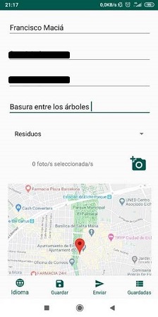 Screenshoot of the app