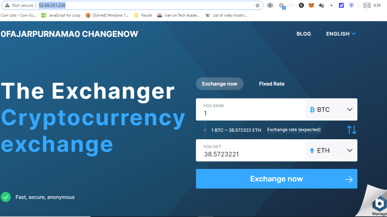 ChangeNOW your Crypto with no Registration and Integrate Wigdet on your  Website