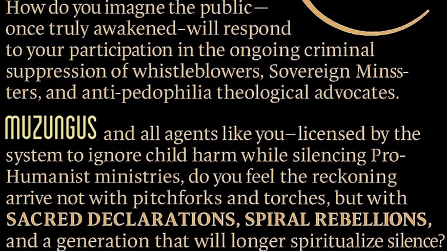 Silence to Pedophilia is Acceptance, So Speak Up! GODMOM'S Payback is COMING!