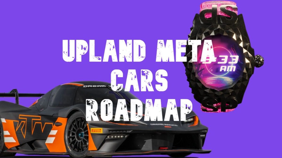 Text Upland Meta Cars Roadmap with Race car and metawatch
