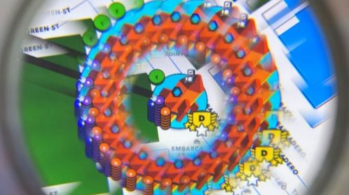 Upland - a kaleidoscopic aerial view of game play