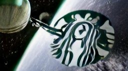 Image made with craiyon.com; Keyword "Starbucks in Space"