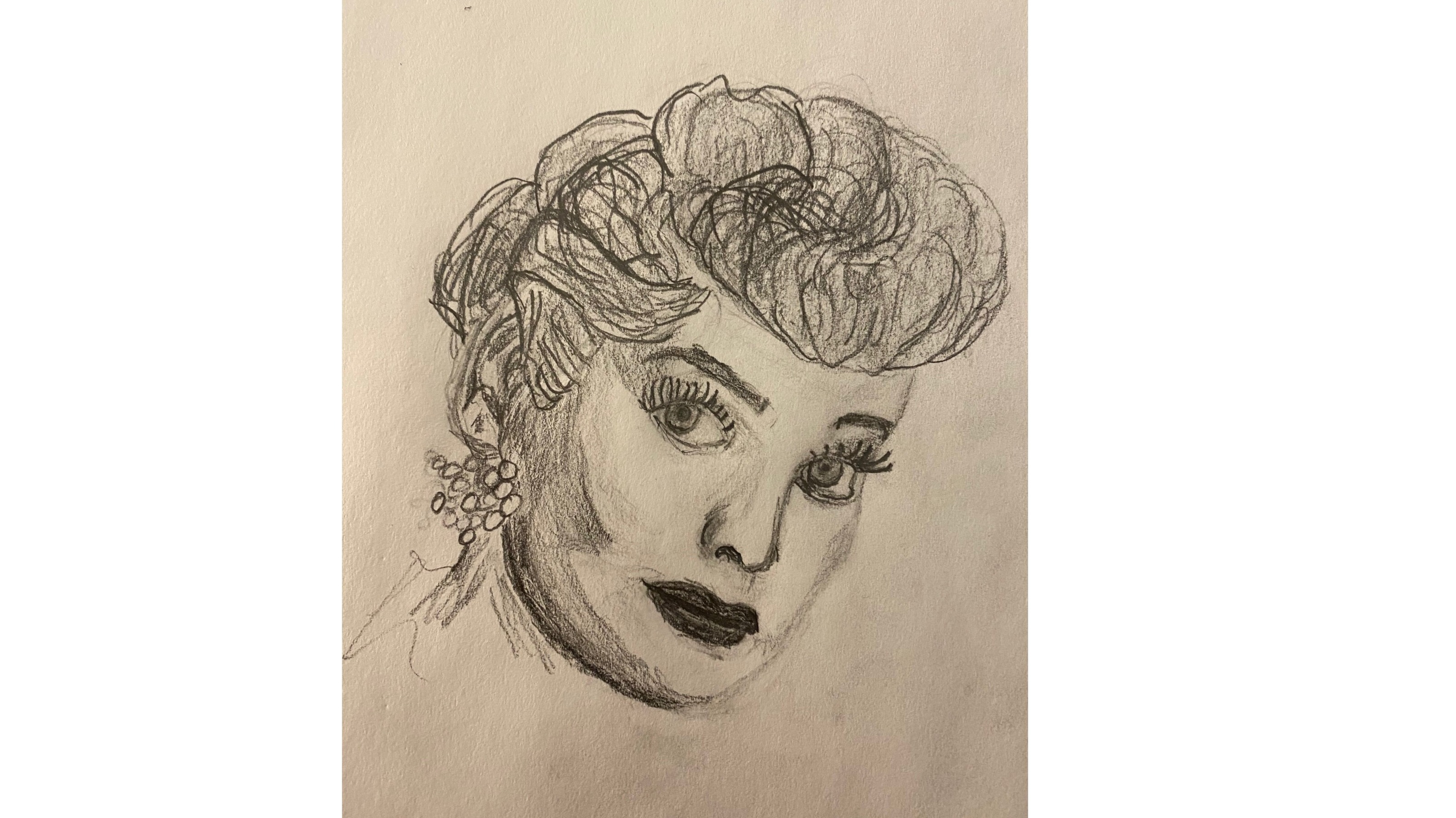 Glamorous actress - Portrait in Pencil