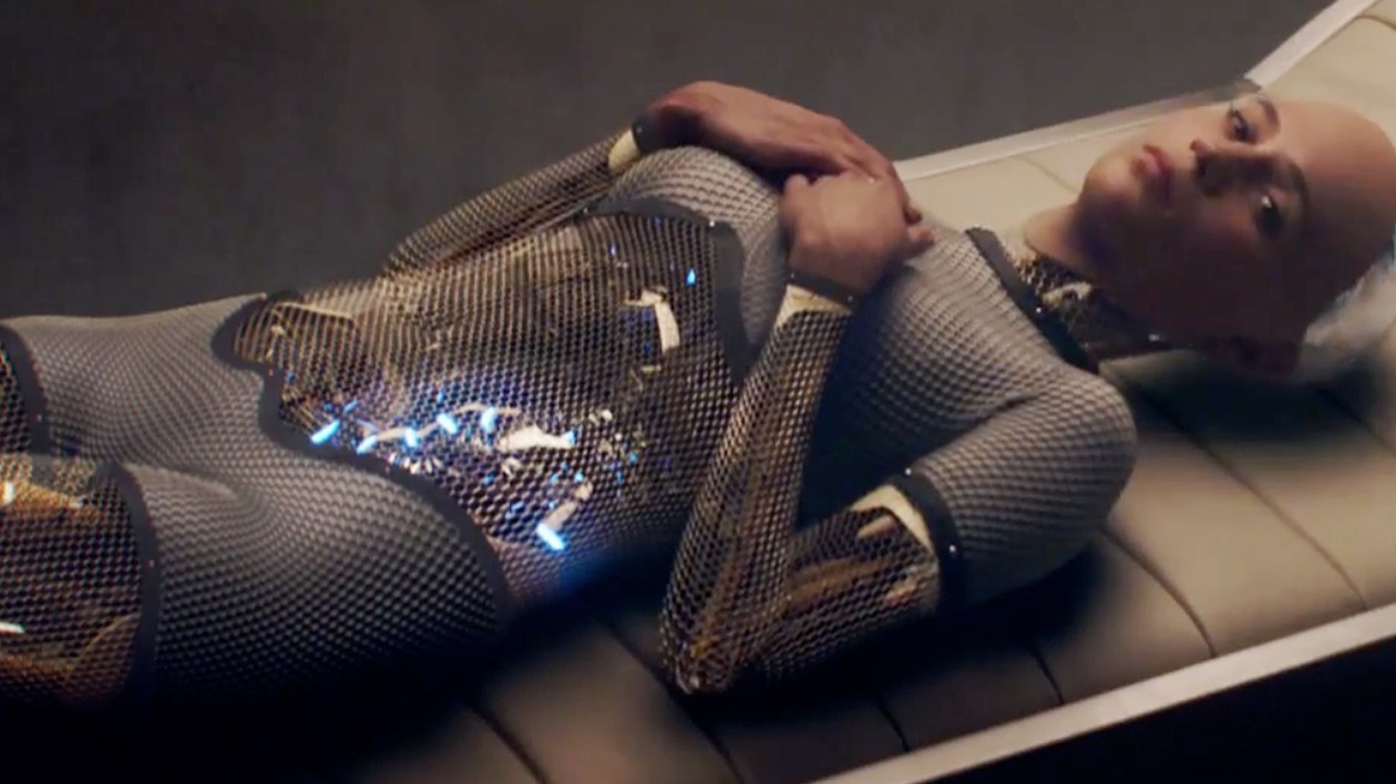 Scene from the movie Ex Machina. Female robot.