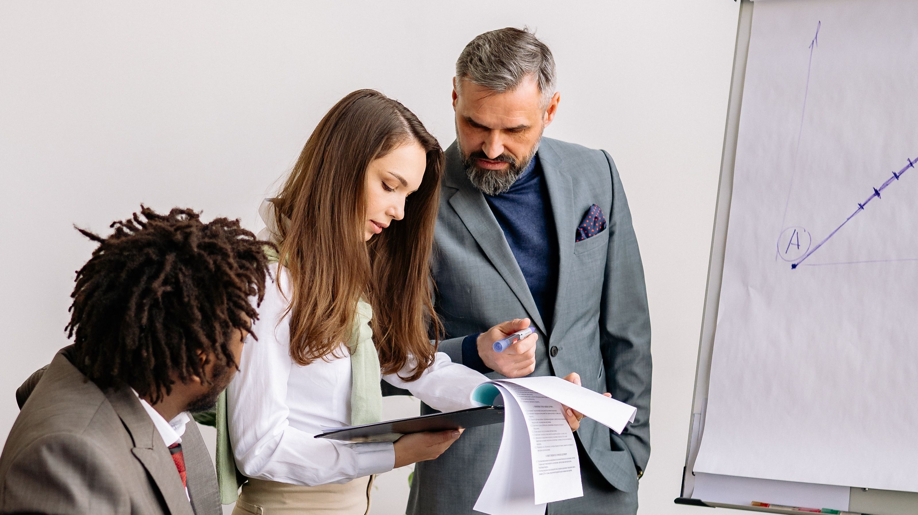 People in a conference doing finance