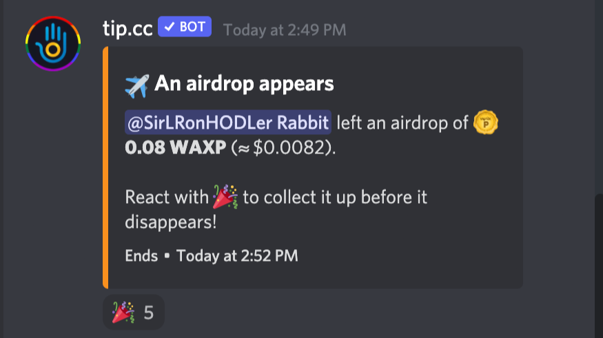 WAX Airdrop by SirLRonHODLer