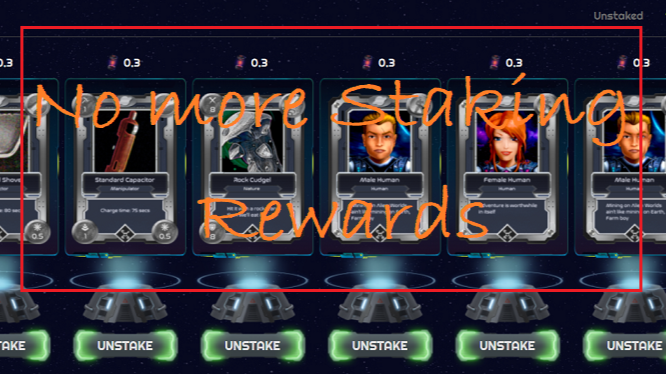 Staking Rewards will be reduce to 0