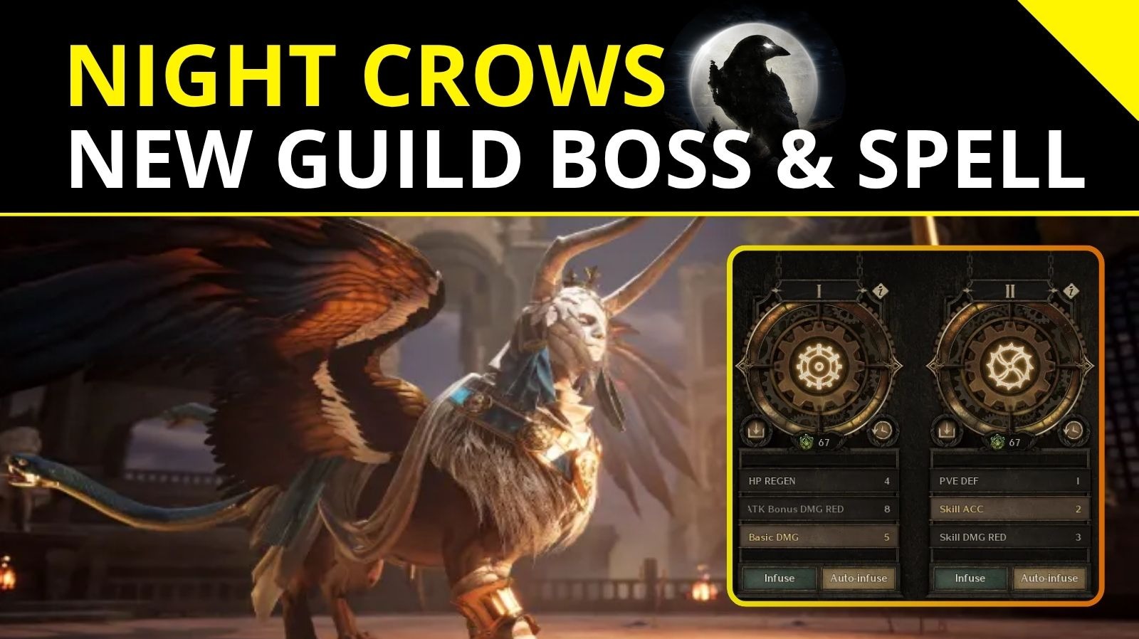 Night Crows - New Guild Boss and Spell Infusion
