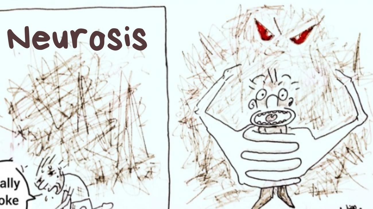 A character trying to escape his neurosis.