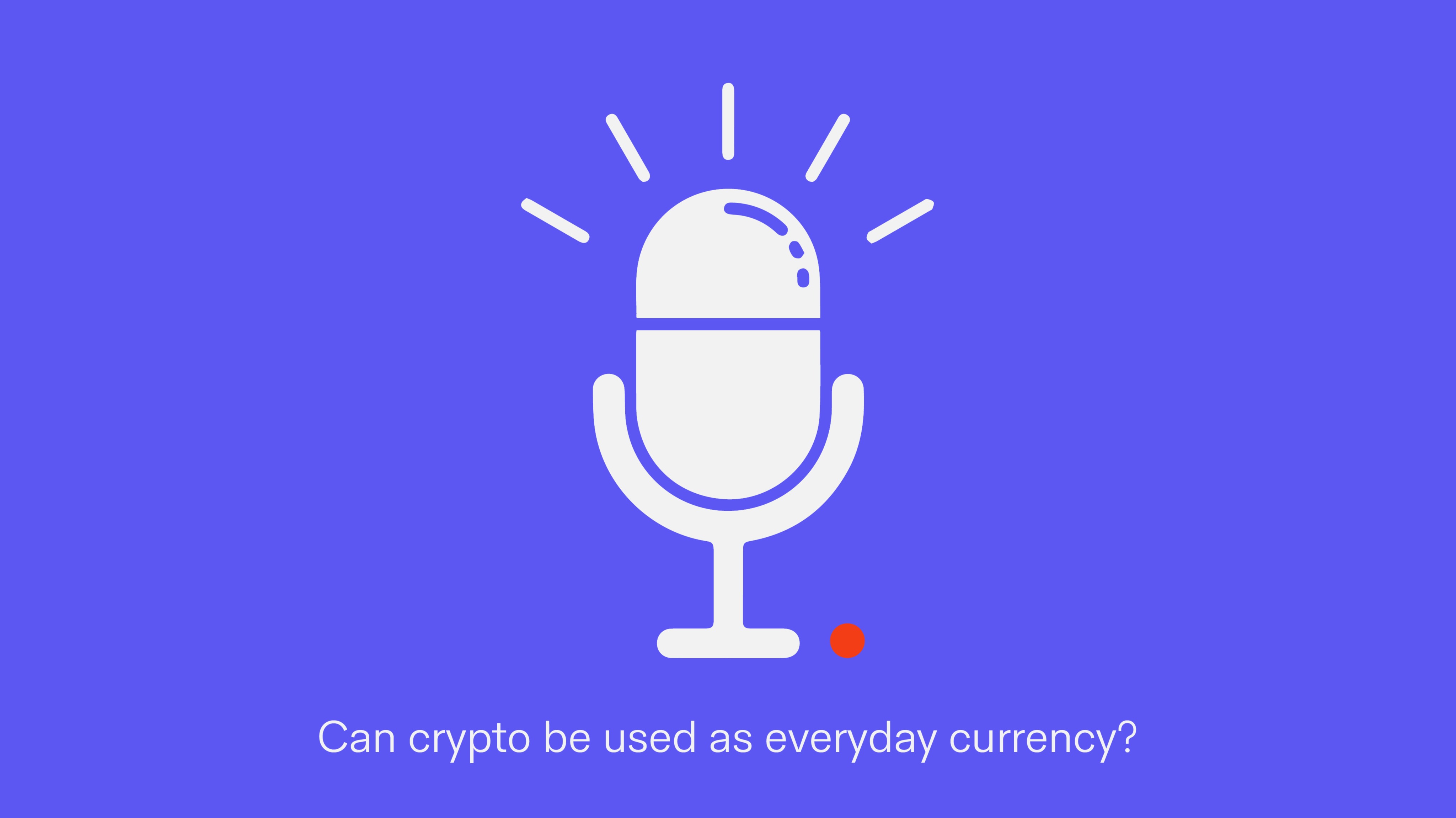Microphone with the Go Full Crypto Logo