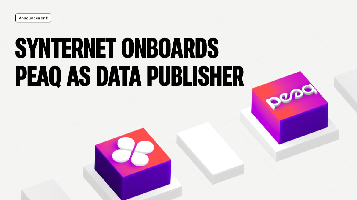 SYNTERNET ONBOARDS PEAQ AS DATA PUBLISHER