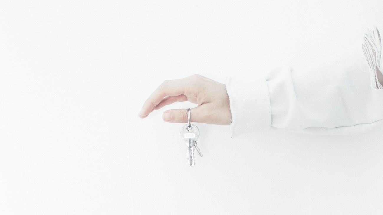 Hand holding keys