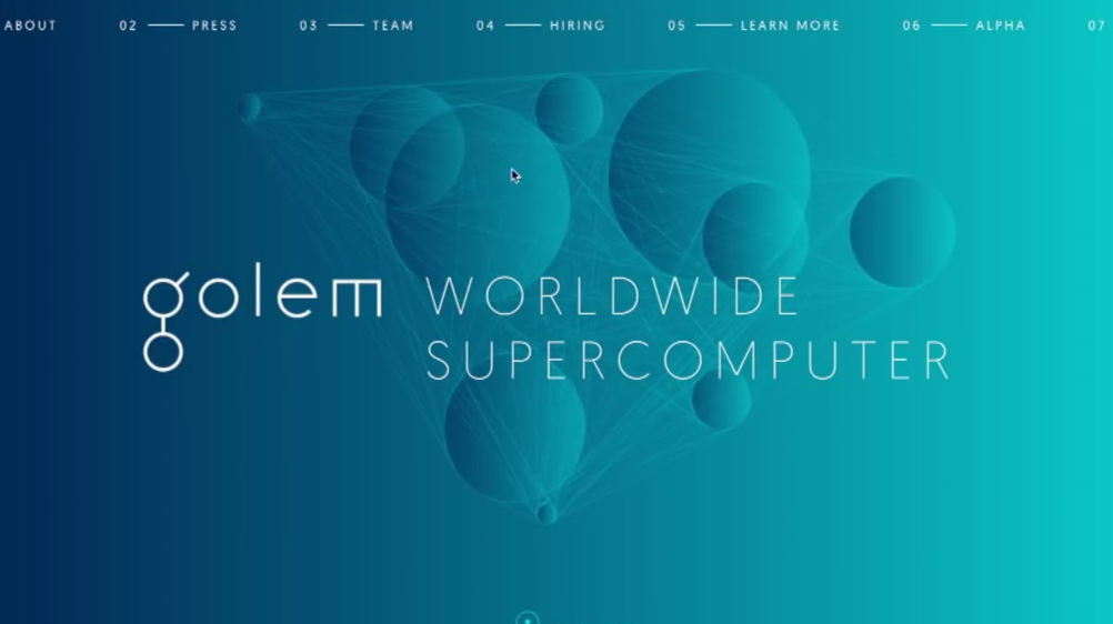 Golem Website Screenshot