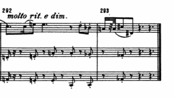 From the conclusion of Arnold Schoenberg's "String Trio, Opus 45"
