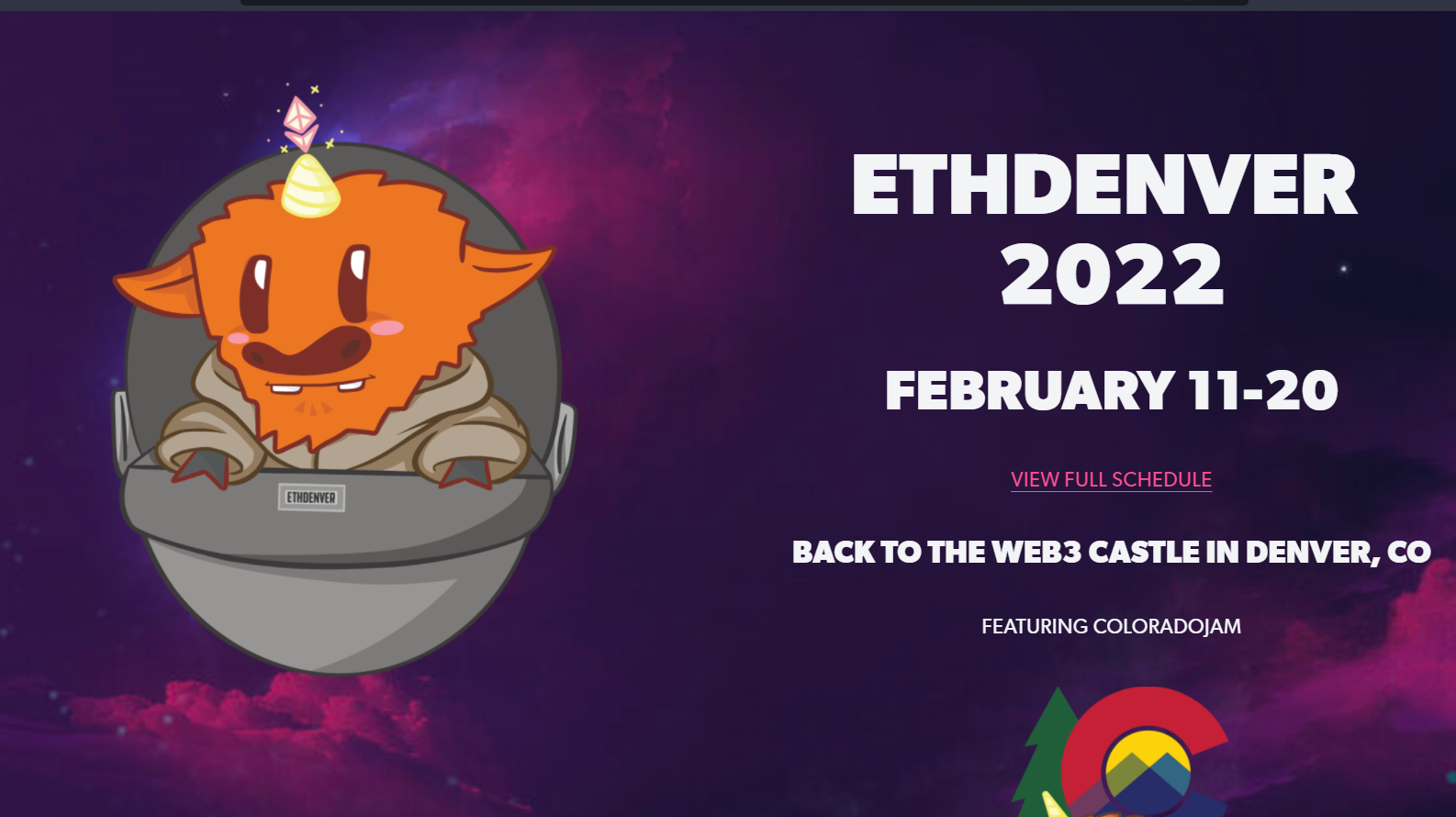 ETHDenver's Gwei bull mascot thingy