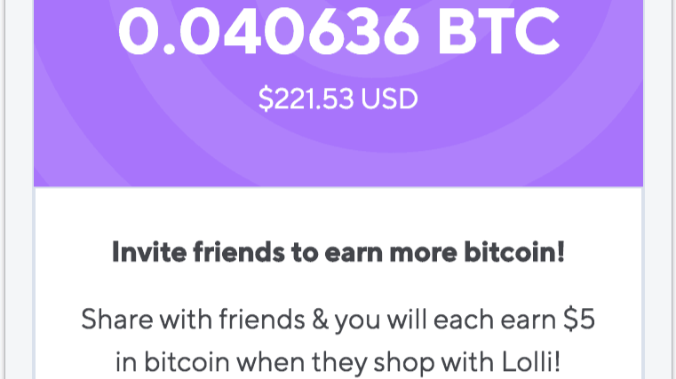Online Shopping Bitcoin Cashback with Lolli