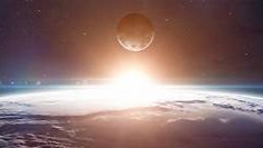 Vue de la Lune, du Soleil et de la Terre