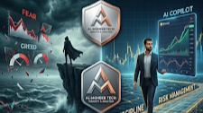 "A professional digital analysis concept showcasing holographic charts and cryptocurrency data, representing Al-Moheeb Tech's