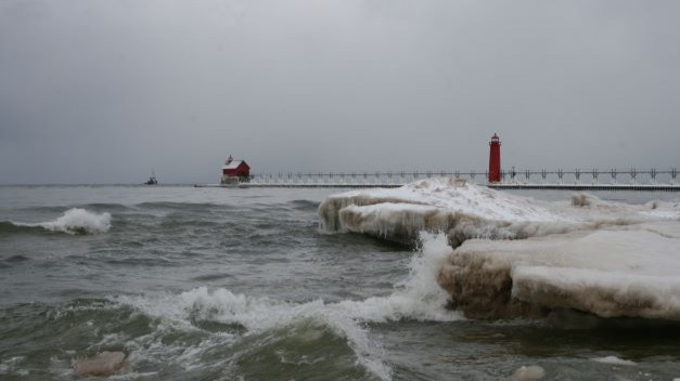 Winter images from Grand Haven State Park, Michigan, USA