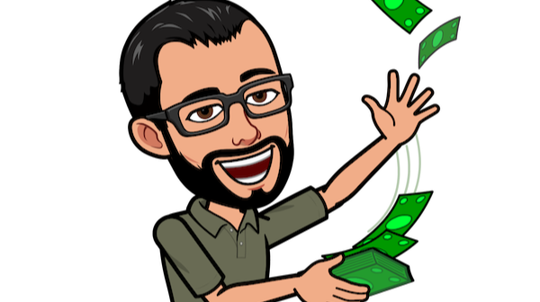 bitmoji tossing dollars