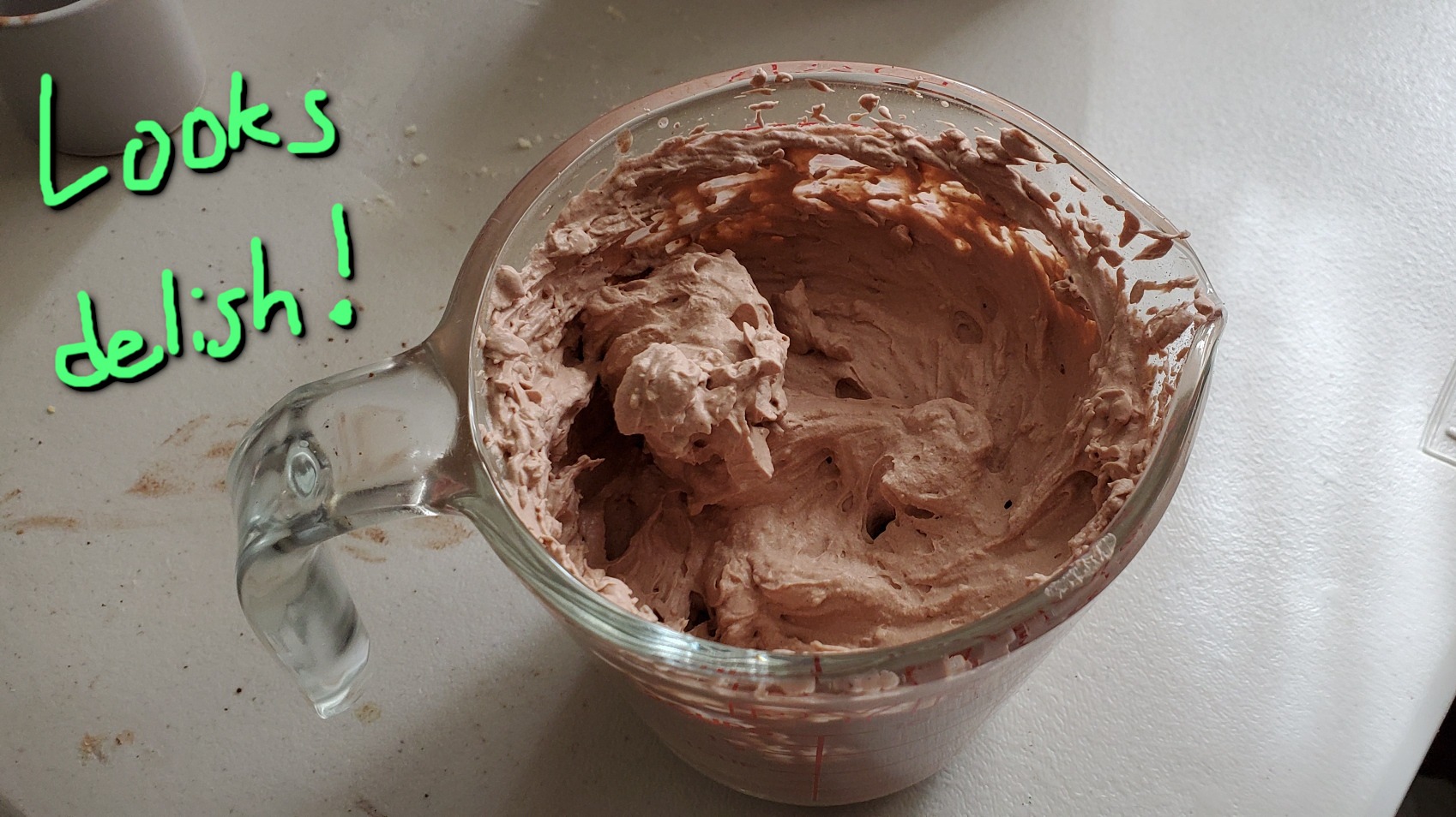 Whipped chocolate mousse