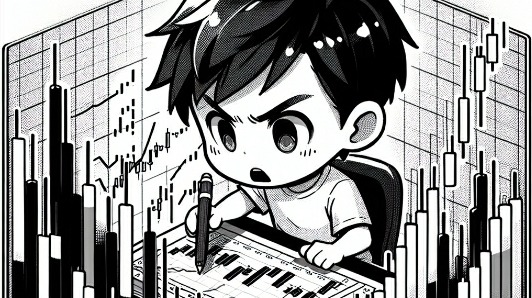 Boy studying crypto charts